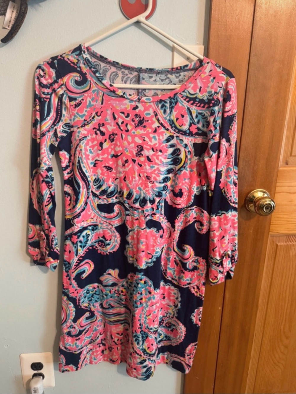 Lilly Pulitzer Navy with Pink Paisley Dress